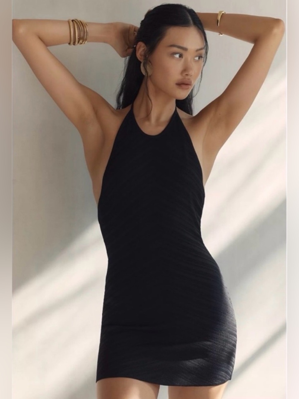 PQ Swim x Anthropologie
Maya Halter Backless Mini Coverup Dress Black Size M/L
